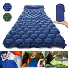 Camping Sleeping Pad Inflating Mattress w/ Pillow Air Mat Outdoor Portable