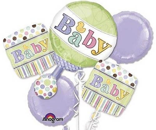BABY душ крошечный комплект фольга MYLAR воздушный шар букет (5шт) ~ вечеринки расходные материалы гелий - Изображение 1 из 1