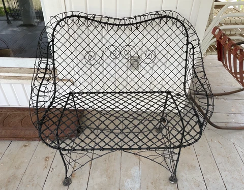 Victorian Wire Settee Bench Cover