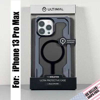ULTIMAL "The Skeleton" Magnetic Case For iPhone 13 Pro Max - Rugged Smoke Grey - Image 1 of 4