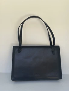 BCBG Max Azria Handtasche aus schwarz italienischem Leder rechteckig - Bild 1 von 5