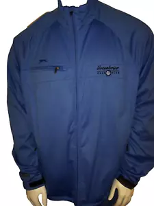 NEW Slazenger "Dynamic" Large Blue Poly Soft Shell Rain/Wind Jacket Greenbriar - Picture 1 of 8