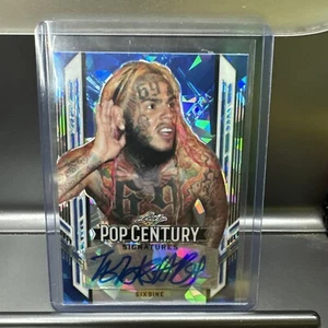 6ix9ine Auto 16/20 Leaf Pop Century #BA-691 Blue Cracked Ice - Picture 1 of 3