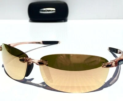 NEW* REVO DESCEND E Blush Crystal POLARIZED Champagne Rose Sunglass 4060 10 CH - Image 1 of 4