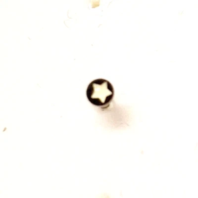 Anillo Hueso Nariz Logo Estrella Blanca Cabeza 2mm Calibre 20 1/4" Acero  Foto 1 de 3