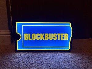 Light Up Blockbuster Video Decoration Sign Extra Large XXL 14” Wide - Picture 1 of 8