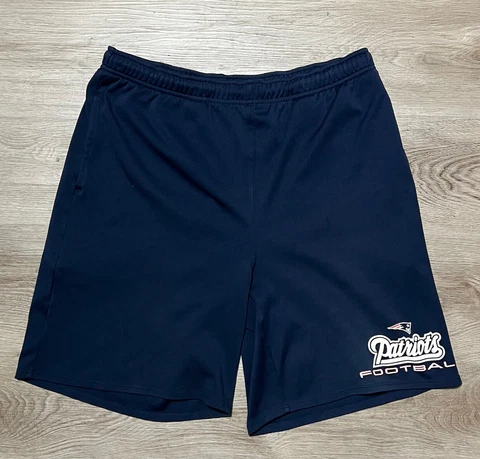 New England Patriots NFL Gym Athletic Shorts Adult Large L Blue Cover