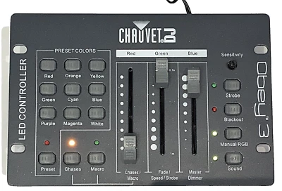 Chauvet DJ Obey 3 Compact DMX RGB Lighting Controller 3-Channel - Image 1 of 4