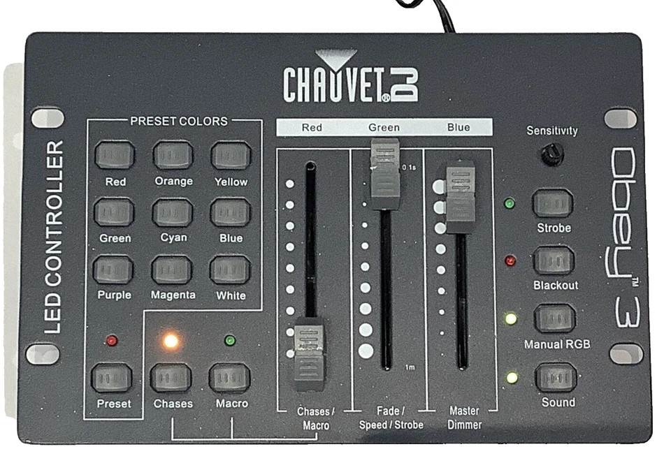 Chauvet DJ Obey 3 Compact DMX RGB Lighting Controller 3-Channel - Image 1 of 4