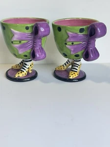 Keramik Kaffeetassen von Bab's 2er Set Kosmos skurril Zucker High Heel Social - Bild 1 von 12