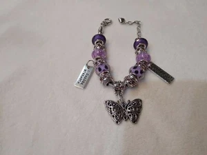 Ich wähle Stärke Bettelarmband mit Zitaten Größe 6,7 Zoll  - Bild 1 von 4