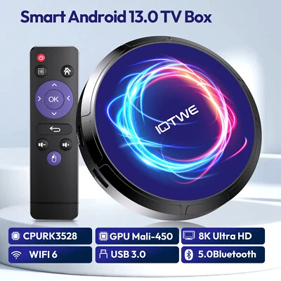 IOTWE 2025 NEW T95W Plus Smart Android 13 TV Box Quad Core 8K 4K HD Stream Player US