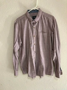 GH BASS MENS LARGE LONG SLEEVE BUTTON DOWN 100% COTTON X - Picture 1 of 4
