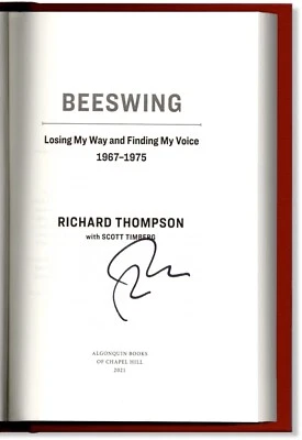 Beeswing - Signed by Richard Thompson - Hardcover - First Edition - Music - Image 1 of 2