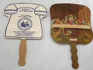 Lotto 2 Ventilatori a Mano Vintage ULTIMA CENA Cambio Auto e WV REVISORE DI STATO - Foto 1 di 9