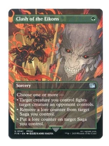 Clash of the Eikons Borderless, NM, Final Fantasy FIN MTG #341 Magic - Picture 1 of 2