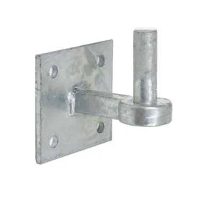 Schwerlast Vierkant Haken auf Platte für Feldtor 4"x4" 19mm Stift verzinkt - Bild 1 von 1