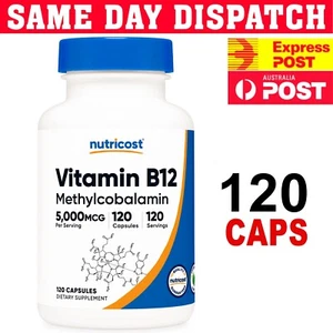 Nutricost Vitamin Methyl B12 Methylcobalamin 5000mcg 120 Capsule Superior Grade - Picture 1 of 4