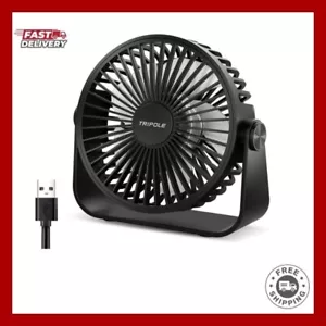 USB Desk Fan 3 Speeds Powerful Portable Fan 5.5 Inch Quiet Cooling Mini Fan 9 - Picture 1 of 7