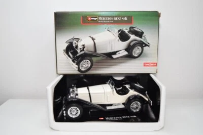 B37 BBURAGO BURAGO TOPSHOP TOP SHOP BOX 1:18 MERCEDES-BENZ SSK 1928 BIANCO CO... - Immagine 1 di 4