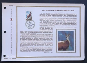 Feuillet DAP 1er jour 16 Soie 1971 Nature L'Isard Pyrénéens - Imagen 1 de 1