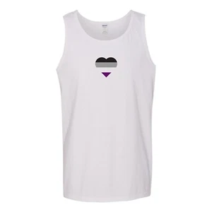 Tanque Asexual Pride Flag Corazón - Mes del Orgullo LGBTQIA Amor Identidad - Blanco - Imagen 1 de 7