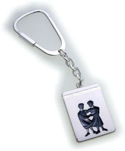 Keychain Zodiac Sign Gemini Nickel Silver Mass - Picture 1 of 2