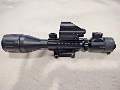 OPEN BOX - Fetch Falcon 4-16X50 Rifle Scope and Green Dot Laser Scope - FREE S&H - Image 1 of 4