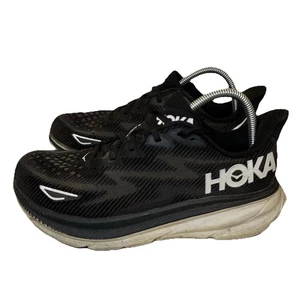 Hoka One Clifton 9 Laufschuhe schwarz weiß Herren Größe 10 D Walking Turnschuhe - Bild 1 von 12