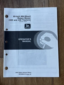 60 Zoll Mid Mount Kreiselmäher 420 und 430 Traktoren Bediener manuell - Bild 1 von 4