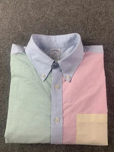 Brooks Brothers Regent Fit Mens Cotton Blend Oxford L/S Button Down Shirt Size L - Bild 1 von 10
