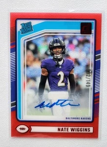 2024 Panini Clearly Donruss Nate Wiggins Auto Red /149 - Picture 1 of 2