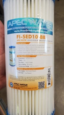 APEC WATER: CB1-S 10 Inch BB Sediment Water Filter BUNDLE - Image 1 of 4