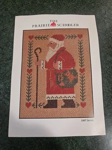 The Prairie Schooler 1987 Santa Counted Cross Stitch Pattern Cardstock - Picture 1 of 2