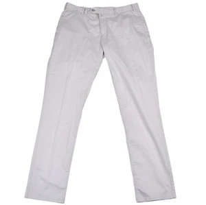 Suitsupply Porto Mens Trousers 35x33 Light Grey 100% Cotton - Picture 1 of 8