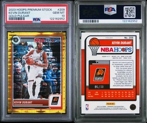2023-24 NBA Hoops Premium Stock Kevin Durant Gold Pulsar /10 PSA 10 - Picture 1 of 1