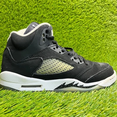 Nike Air Jordan 5 Retro Niños Talla 6Y Negro Atlético Baloncesto Zapatos Tenis Foto 1 de 4