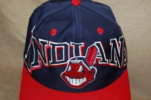 Vintage 90er Cleveland Indians Chief Wahoo Snapback Cap Mütze Drew Pearson Companies - Bild 1 von 8