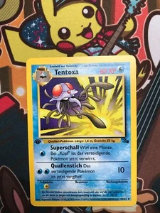 Tentoxa 1. Edition 44/62 Fossil deutsch Pokemon Karten NM+ - Bild 1 von 2