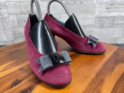 Zapatos Thierry Rabotin Tacones Mujer 6.5M Tanina Rojo Gamuza Confort Arco Italia Bombas Foto 1 de 4