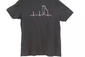 Golf Heartbeat EKG BLACK T-Shirt Size XL Heart Nurse Doctor RN - EUC - Bild 1 von 4