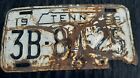 Vintage 1958 TN Tennessee License Plate 3B-84-25 VHTF Rusted 