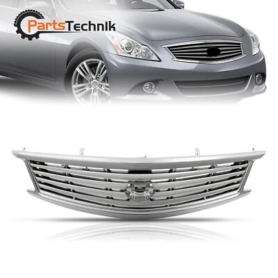 Front Grille Chrome Plastic Fit 2010-2013 Infiniti G37 2011-2012 G25 62310-1NF1A Foto 1 de 4