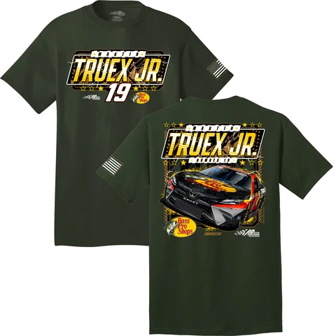 Martin Truex Jr 2023 Military Green 3-Spot #19 T-Shirt Cover