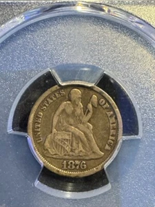 1876 CC 10C PCGS F-15 DDO FS 101, F-106 LEVEL CC - Picture 1 of 3