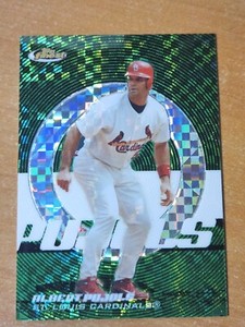 2005 Topps Finest Green Xfractor Albert Pujols Card #5 #21/50