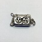 Tape Recorder Charm Reel To Reel In Sterling Silver Wells Charm