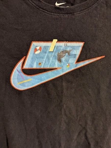 Nike Pool Logo T-Shirt XL Just Do It. Pool Graphic Tee Athletic Cut Distressed  - Picture 1 of 4