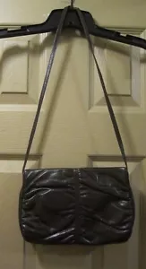 BORSA A TRACOLLA VINTAGE ANNE KLEIN CALDERONE MARRONE 2 PEZZI CON PORTAFOGLIO CAMBIO, GPOC - Foto 1 di 7