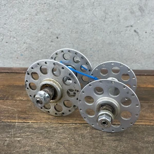 Vintage Airlite Hub Set Phone Dial BH 40 Hole Rear 32h Front Nutted England 120 - Picture 1 of 15